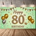 thumbnail image 5 of Glittery 80th Birthday Backdrop Banner with Balloons Stars and Crown Party Decorations for Birthday Party Photography Props and Home Decorations, 5 of 7