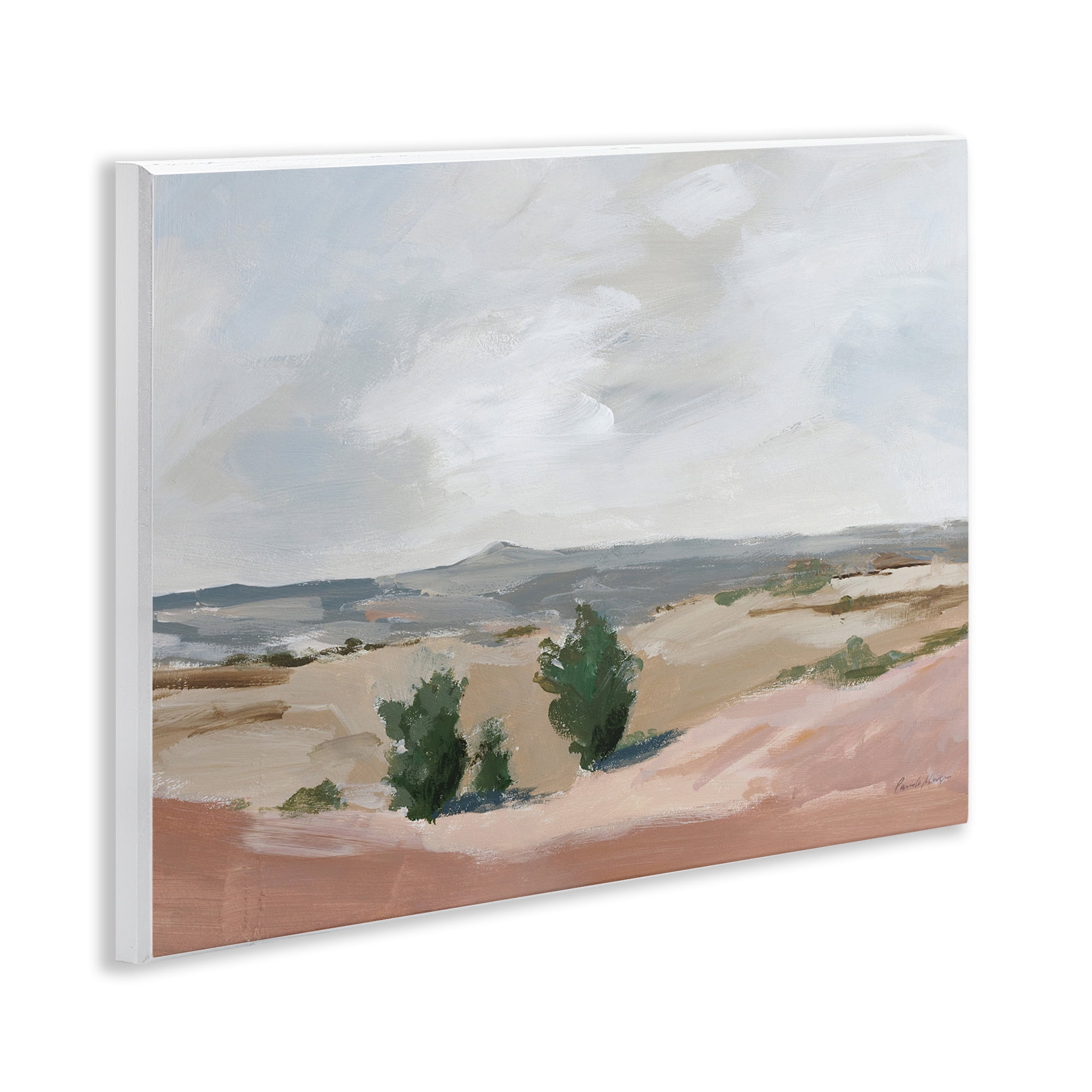 Stupell Industries Vast Desert Mountains Landscape Painting Unframed Art Print Wall Art, 14 x 11