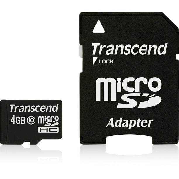 Transcend Ts4gusdhc10 4 Gb Class 10 Microsdhc Walmart Com Walmart Com
