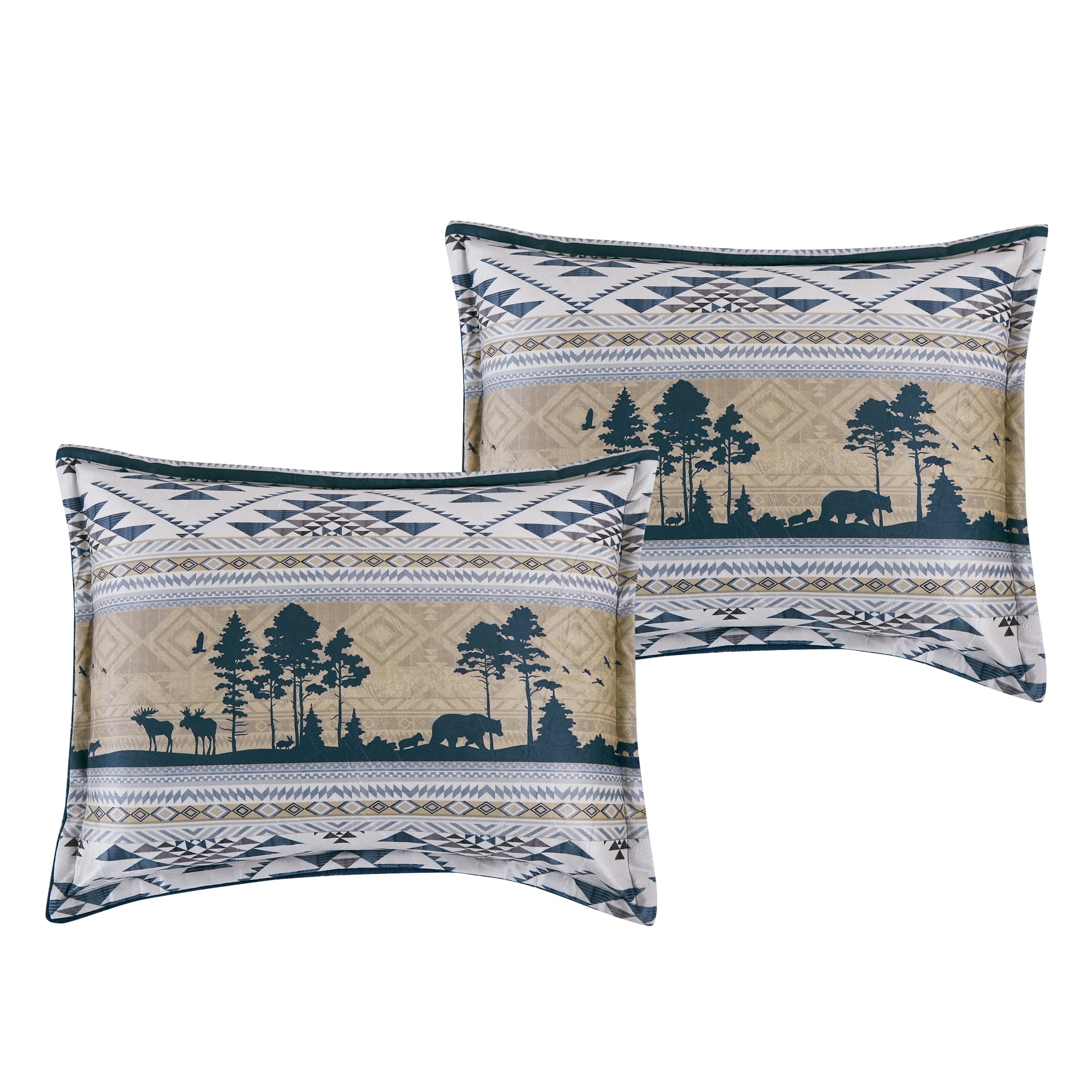 EvJK 5-Piece Comforter Set – Soft & Cozy Elegant Print Comforter with Coordinated Shams and Decorative Pillows, Queen