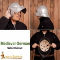 thumbnail image 4 of Lord of Battles Late Medieval Helmet with Padded Liner 16gauge, German Sallet Helm for LARP Ren Fair Evocation or Event, 4 of 9