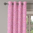 thumbnail image 2 of Ambesonne Pink Zebra Grommet Curtain, Curvy Lines Funky, 50" x 72", Fuchsia Pink White, 2 of 6