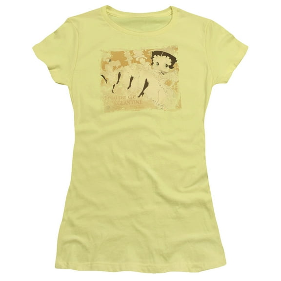 Betty Boop Can Can S/S Junior Women's T-Shirt Sheer Banana