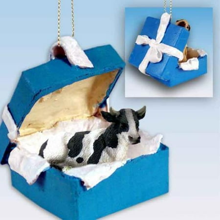 Holstein Bull - BGBA37 CON Holstein Bull Gift Box Blue Ornament
