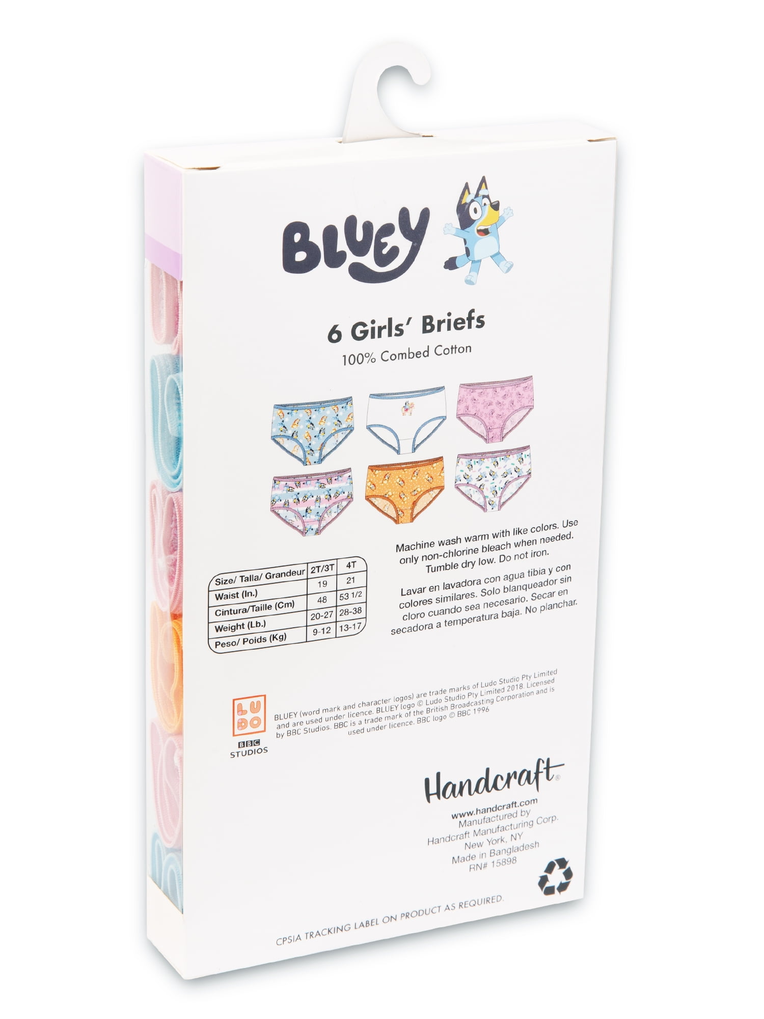 Bluey girls Underwear Multipack Briefs, Bluey10pk, 2  