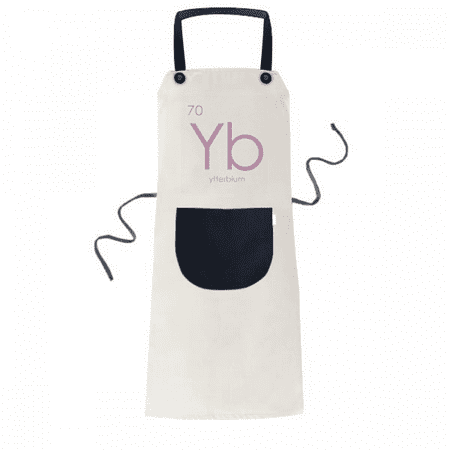 

Chestry Elements Period Table Lanthanide Ytterbium Yb Apron Adjustable Bib Cotton Linen BBQ Kitchen Pocket Pinafore