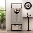 thumbnail image 6 of Furniture of America Robble Industrial Wood Wine Cabinet in Vintage Gray Oak, 6 of 7