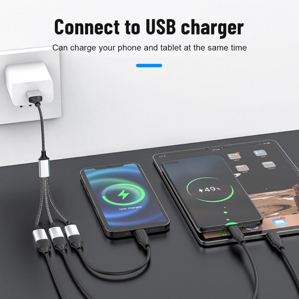 1/2PCS RYRA USB To 3 USB 2.0 HUB Dual 4Port Multi Splitter Adapter OTG For PC Laptop Surface Accessories USB A Extension Power