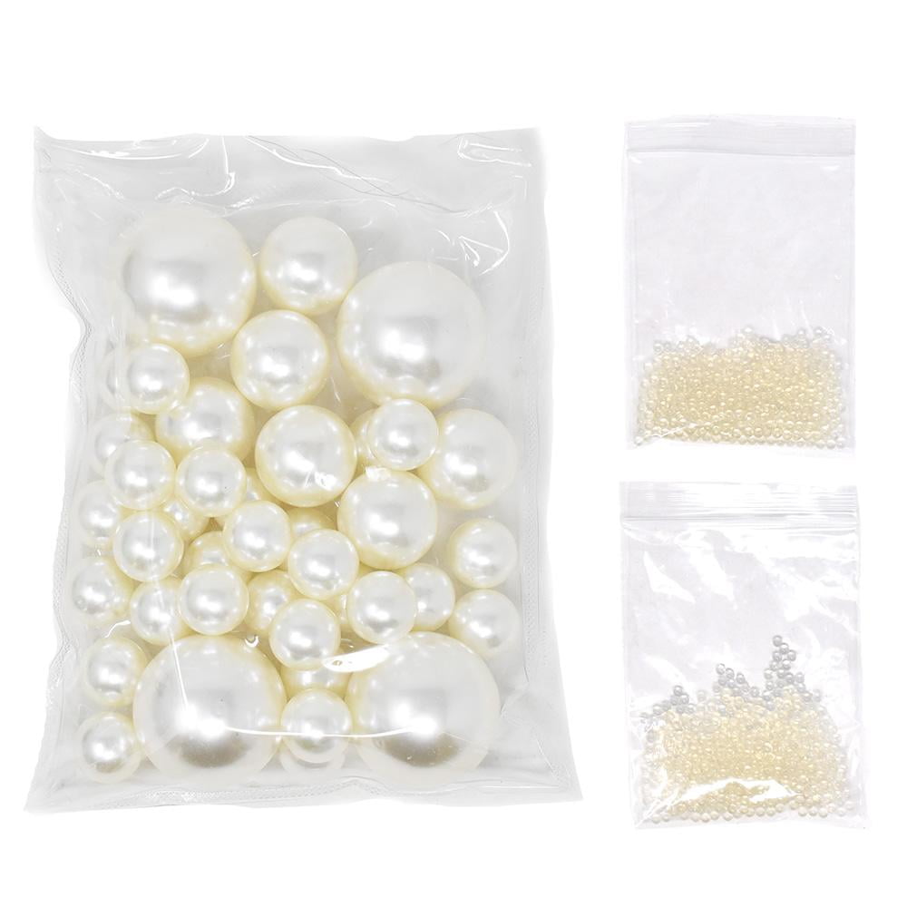 Vase Filler Pearls with Aqua Jelly Beads, Ivory, 5/16-Pound - Walmart.com