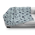 thumbnail image 2 of Cartoon Soft Flannel Fleece Throw Blanket, Nautical Fantasy Character with Funny Unicorn Whale, Cozy Plush for Indoor and Outdoor Use, 60" x 80", Baby Blue Multicolor, by Ambesonne, 2 of 5