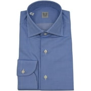 Grigio Men's Blue / White Shepherd Check Dress Shirt - 38-15 (S)