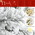 thumbnail image 5 of Yexmas 7.5FT Pre-Lit Snow Flocked Christmas Tree,Artificial White Christmas Tree with Large Christmas Tree Storage Bag,11 Modes Warm White & Multicolor LED Lights for Xmas Decoration, 5 of 13