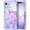 Purple Marble, variant on Casetego For iPhone XR Case,Glow in The Dark Three Layer Heavy Duty Shockproof Hard Plastic Bumper+Soft Silicone Protective Case for Apple iPhone XR,Rose Purple Butterfly