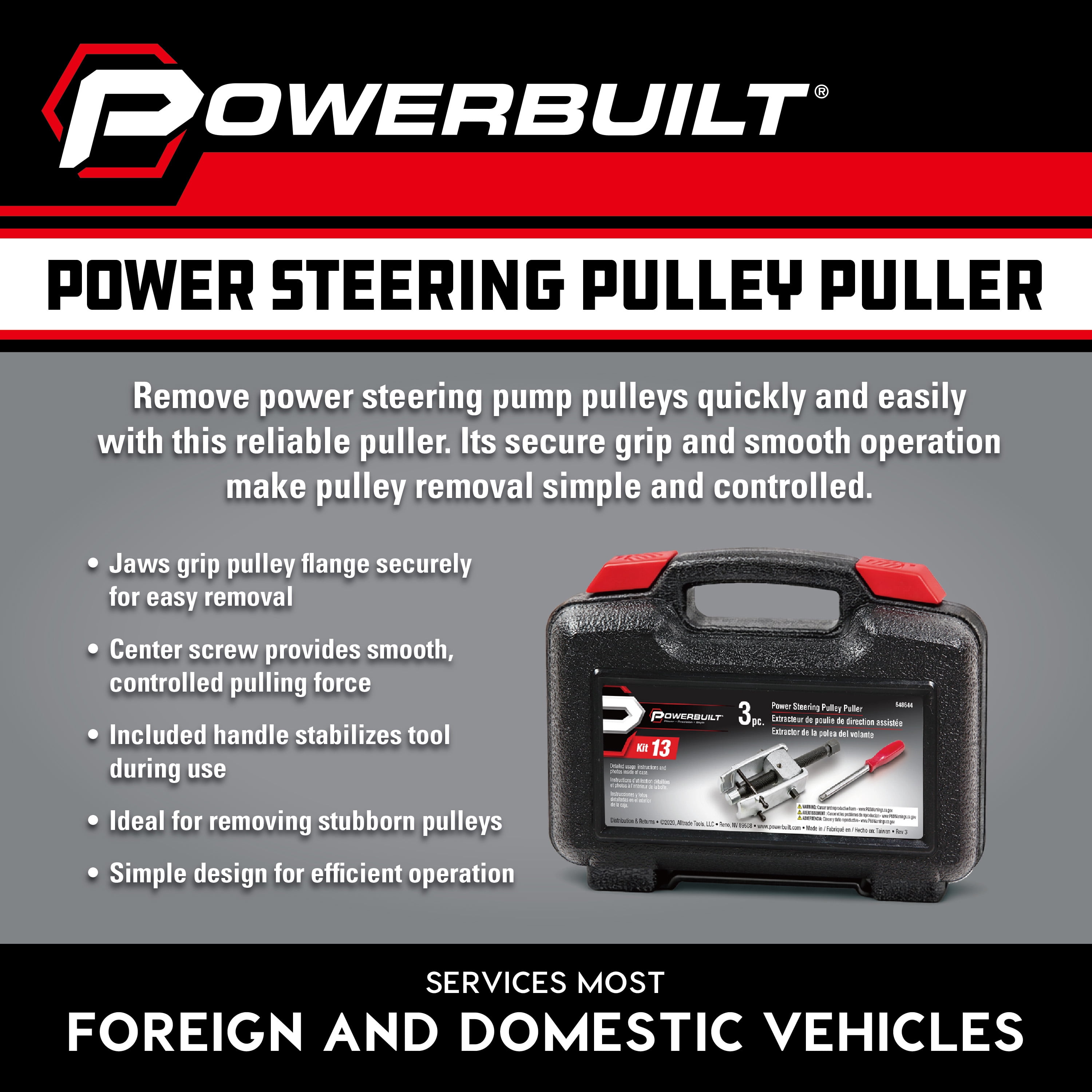 Powerbuilt Power Steering Pulley Puller - 648644