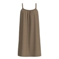 thumbnail image 1 of Ropa Playa Ocean Pacific para Mujer Vestido Sin Mangas con Elástico en Escote y Tirante Delgado Café Talla G, 1 of 4