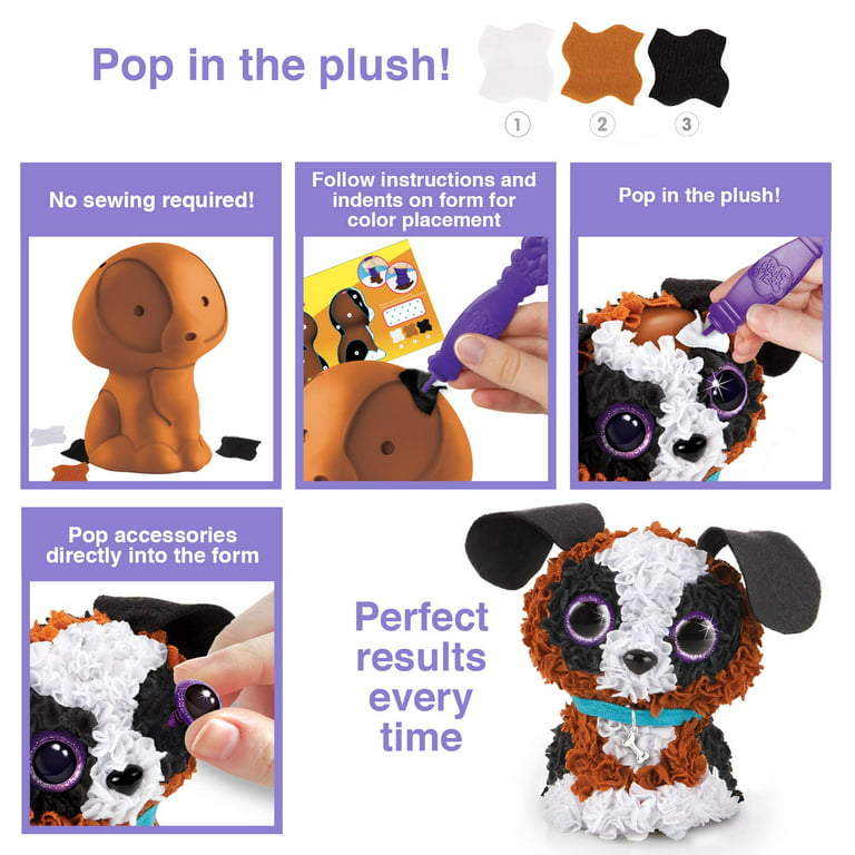 12 Pack: Assorted PlushCraft 3D Fabric Plush Craft Pals, Size: 5 x 10 x 4