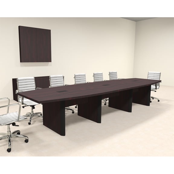 Modern Boat Shaped 14' Feet Conference Table, #OF-CON-CP13