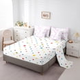 thumbnail image 5 of jejeloiu Cartoon Cute Bowknot 7pcs Bedding Comforter Set,Kawaii Bow Bowtie Queen Bedding Sets,Pink White Queen Sheet Sets For Girls,Ultra Soft Home Decor Reversible, 5 of 8