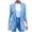 Blue, variant on Womens Solid Color Blazer Long Sleeve Lapel Double Breasted Suit Open Front Loose Work Jacket (4X-Large, Yellow)