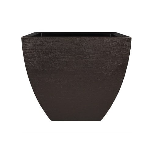 Tusco Products Large 20 Inch Outdoor Molded Plastic Square Planter, Black -  Walmart.com