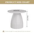 thumbnail image 3 of Round End Table for Living Room, Metal Small Side Table, Modern Nightstand Tea Table for Living Room, White, 3 of 7
