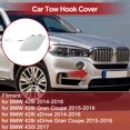 thumbnail image 3 of Tapa del gancho de remolque del parachoques del automóvil Unique Bargains No.51127363264 para BMW 428i 2014-2016 Tono plateado Plástico 1 Pcs Duradera, 3 of 7