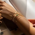 thumbnail image 5 of Turandoss Dainty Bracelets for Women Non Tarnish May Emerald Green Birthstone Bracelet Birthday Gifts for Women Mom 14K Gold Plated Bracelet Stack Set Beaded Bracelet Jewelry Gifts, 5 of 8