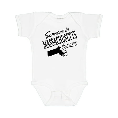

Inktastic Someone in Massachusetts Loves Me Gift Baby Boy or Baby Girl Bodysuit