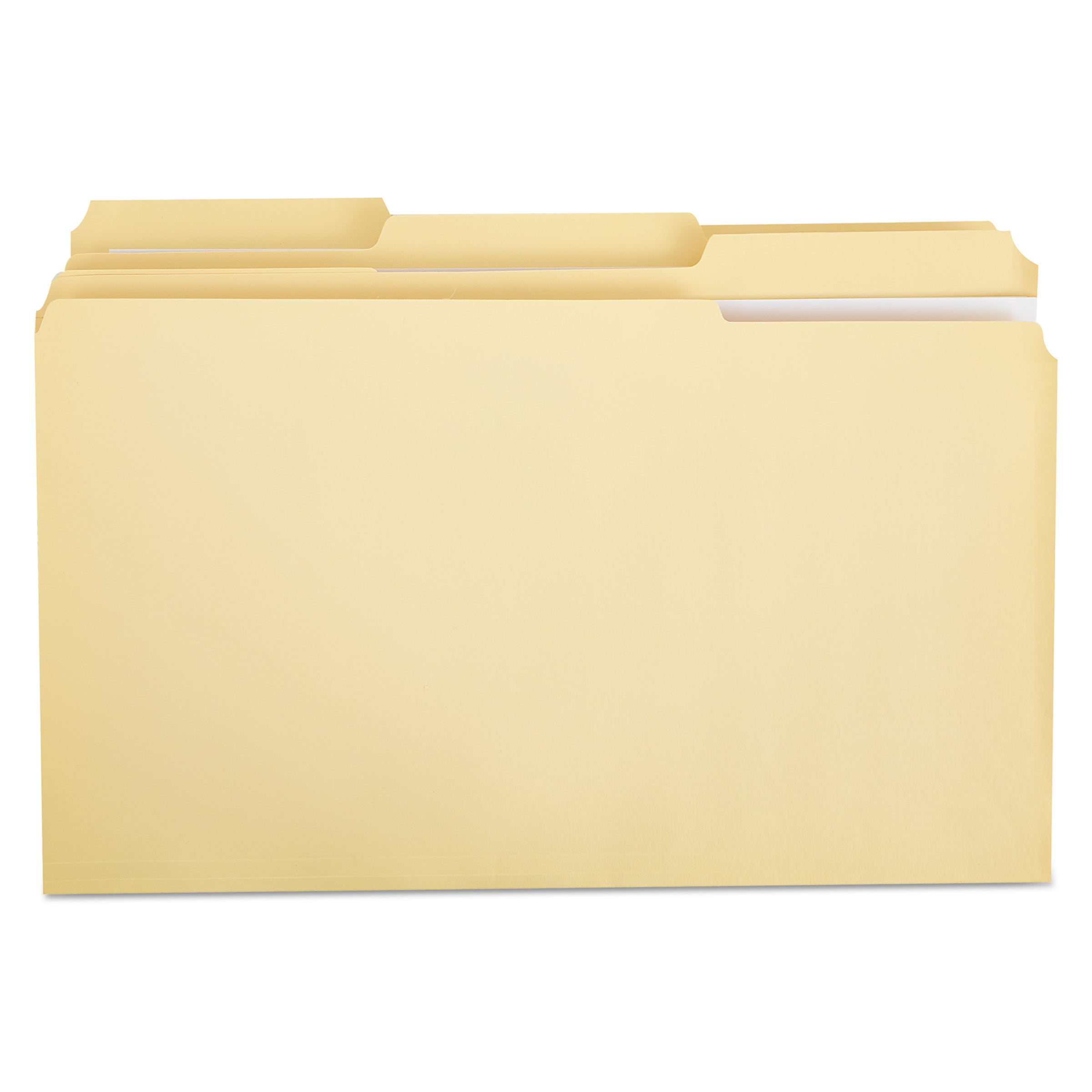 Universal DoublePly Top Tab Manila File Folders, 1/3Cut Tabs, Legal