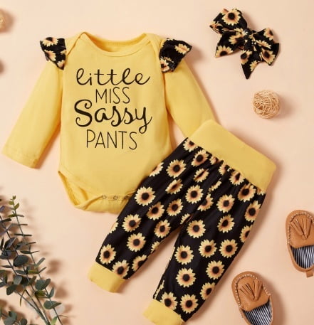 infant sunflower outfit
