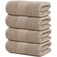 thumbnail image 2 of White Classic Resort Collection Soft Bath Towels | 28x55 Luxury Hotel Plush & Absorbent Cotton Bath Towel Large [4 Pack, Taupe], 2 of 5