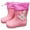 Pink, variant on Boys Girls Rain Boots Mid Calf Dinosaur Design Kids Boots Daily Wear School Outdoor Play Comfortable Non-Slip Sole Rain Boots