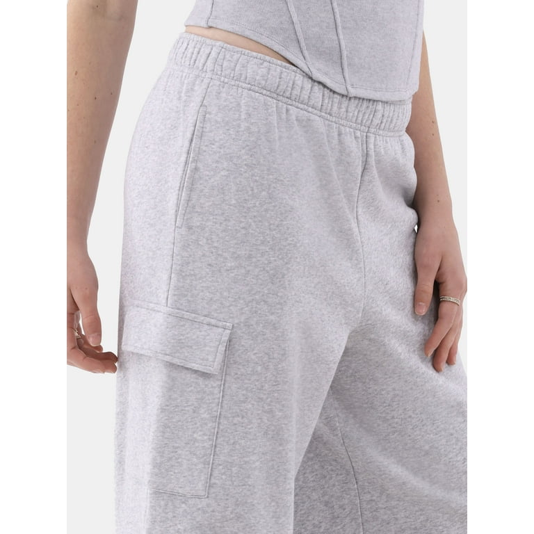 No Boundaries Soft Fleece Cargo Jogger Sweatpants, Women's No Boundaries Soft Fleece Cargo Jogger Sweatpants, Women's