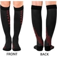 thumbnail image 2 of FREEAMG Cool Baseball Compression Socks for Women Men,Knee High Stockings for Athletic Sports,Running,Travel (20-30mmHg), 2 of 7