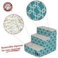 thumbnail image 3 of Majestic Pet Links Pet Stairs 3 Steps Teal Machine Washable Removable Cover 18" x 16" x 15", 3 of 5
