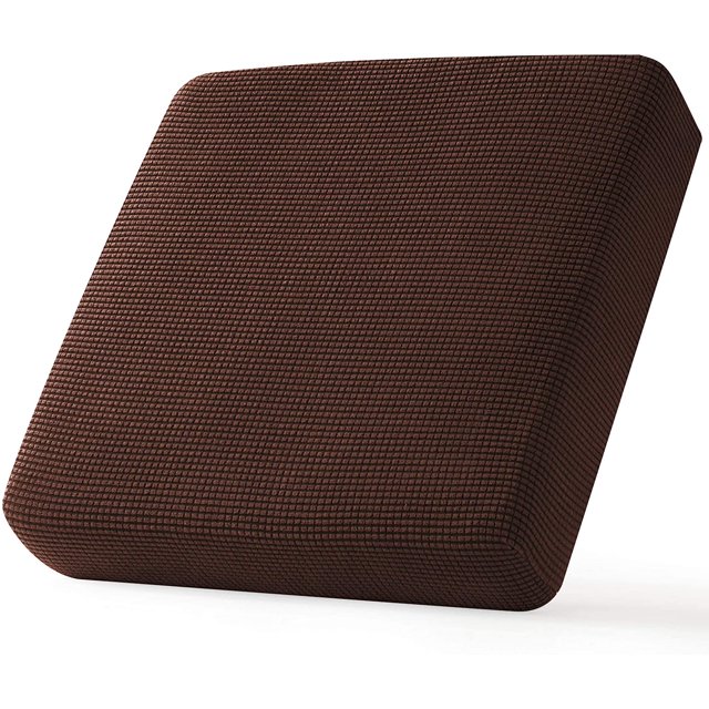 CHUN YI 1 Piece Cushion Cover Spandex Stretch Textured Grid Box Cushion Seat Slipcover