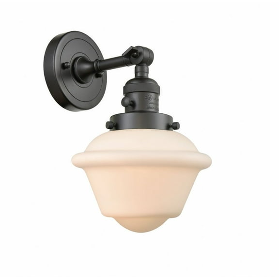 Innovations 203SW-OB-G531-LED Small Oxford 1 Light Sconce part of the Franklin Restoration Collection, Oil Rubbed Bronze
