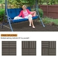 thumbnail image 4 of Plastic Interlocking Deck Tiles, 36 Pack Balcony Flooring, 12"x12" Waterproof Outdoor Flooring All Weather Use, Patio Floor Decking Tiles for Porch Poolside Backyard Concrete, Dark Coffee, 4 of 14