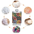 thumbnail image 6 of Yayeee 2 Pack Qtip Holder Bathroom Cotton Swab Canister with Lid Clear Dispenser Set, Dark Floral, 6 of 6