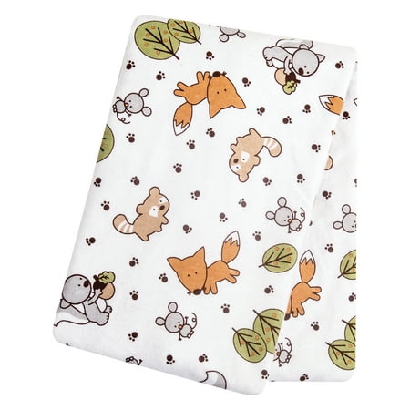 UPC: 0846216043048 | Friendly Forest Deluxe Flannel Swaddle Blanket