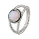 thumbnail image 1 of Anillos para mujer, regalos para mujer, boda, compromiso, piedra luminosa, forma de huevo, M, cuenco de sujeción, 1 of 3