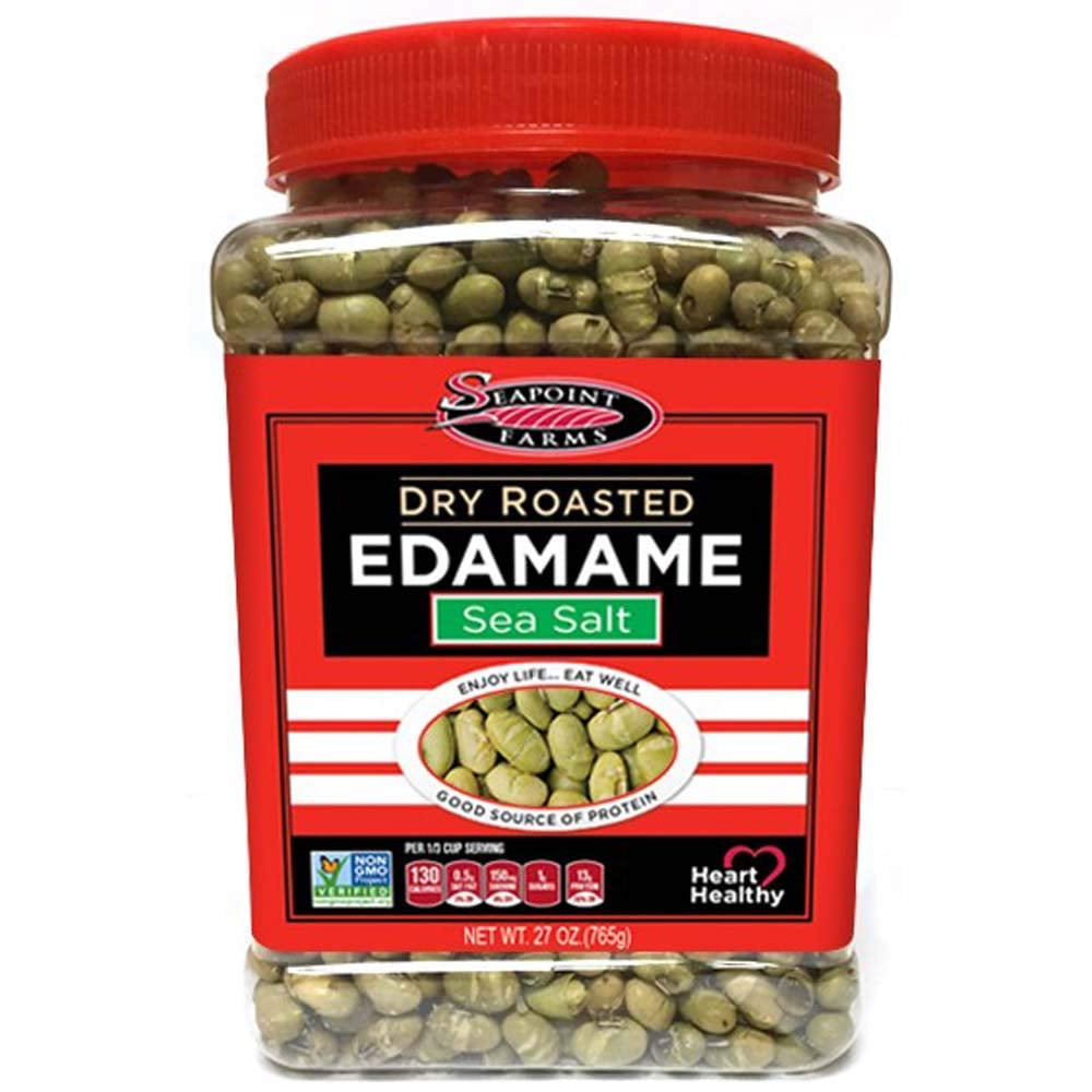 Seapoint Farms Sea Salt Dry Roasted Edamame, Healthy GlutenFree Snacks