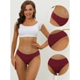 thumbnail image 3 of DARING DIVA Women's Underwear Hipster Soft Panty Available in Plus Size 3XL Burgundy, 3 of 6