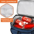 thumbnail image 6 of OPUX Insulated Lunch Box for Men Women Kids, Leakproof Reusable Lunch Bag Cooler for Work School Office, Soft Thermal Lunchbox Tote Shoulder Strap for Boys Girls Adults, Heather Navy, 18 Can/10L, 6 of 9