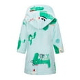 thumbnail image 6 of Toddler Halloween Pajamas Size 1-2 Years Kids Hooded Warm Flannel Fleece Towel Robe Cartoon Bathrobe Soft Green Nightgowns, 6 of 7