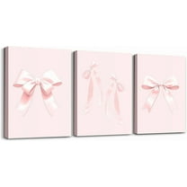 Hieng Blue Bow Canvas Wall Art for Living Room Bedroom for Kids Boys Girls Cute Bowknot Picture Wall Decor for Home Decor Bathroom for Kidspcs Kawaii Office Decorations Artwork Posters