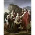 thumbnail image 2 of Rorbye, Martinus Christian Wedseltoft 26x32 Black Ornate Wood Framed with Double Matting Museum Art Print Titled - Christ Healing The Blind, 2 of 4