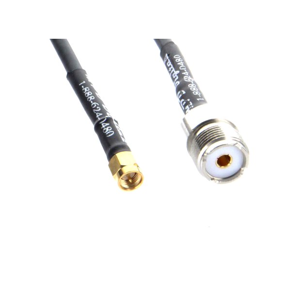 MPD Digital RG58U-SO239-SMA-Femelle-1 Pieds SMA Mâle Plug vers UHF SO-239 Femelle RG-58 Double Blindage pour Antennes Mobiles et de Base UHF