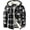 Black, variant on SPEEDRUN Mens Flannel Hoodie Plaid Jacket Fleece Sherpa Lined Full Zip Up Sweatshirt Winter Hooded Shirts Coat with 4 Pockets Black M