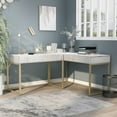 thumbnail image 3 of Furniture of America Giffore Wood 2-Piece Writing Desk Set in White, 3 of 4